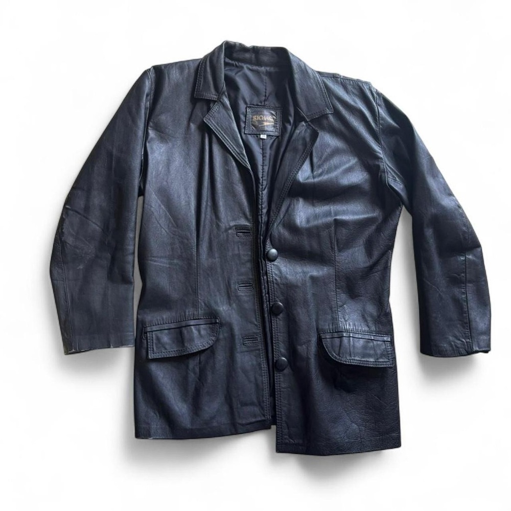 Unisex Black Leather Jacket